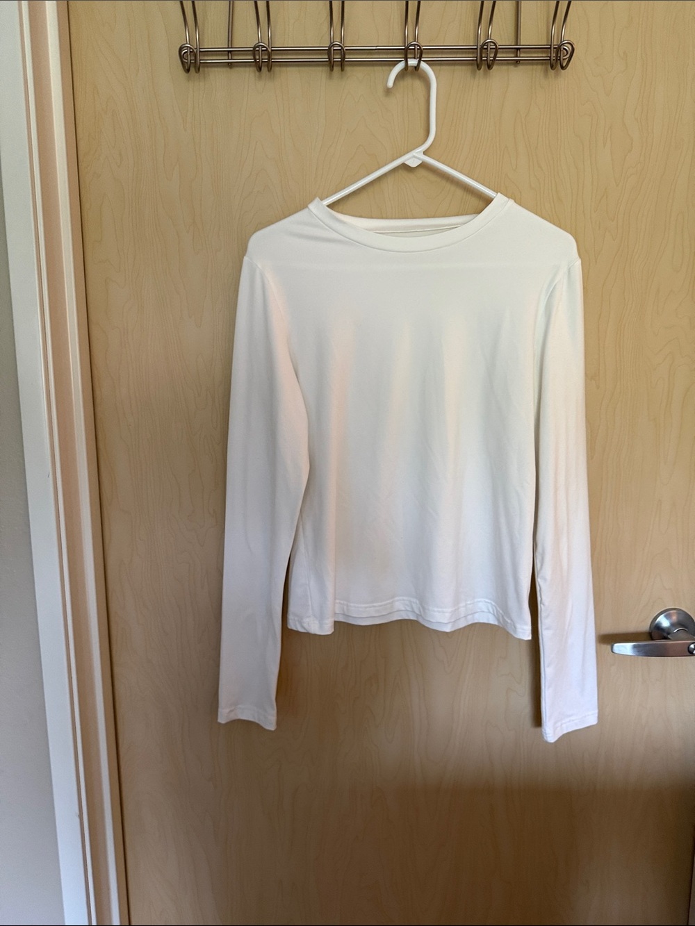 Target Women's White Long-Sleeve Crewneck Tee